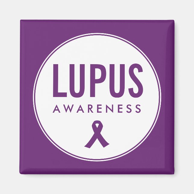 Imán Lupus Awareness Ribbon Purple (Frente)