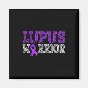 Imán Lupus Warrior Purple Ribbon Lupus Awareness Mes