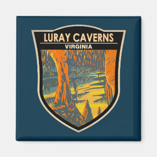 Imán Luray Caverns Virginia Travel Art Badge