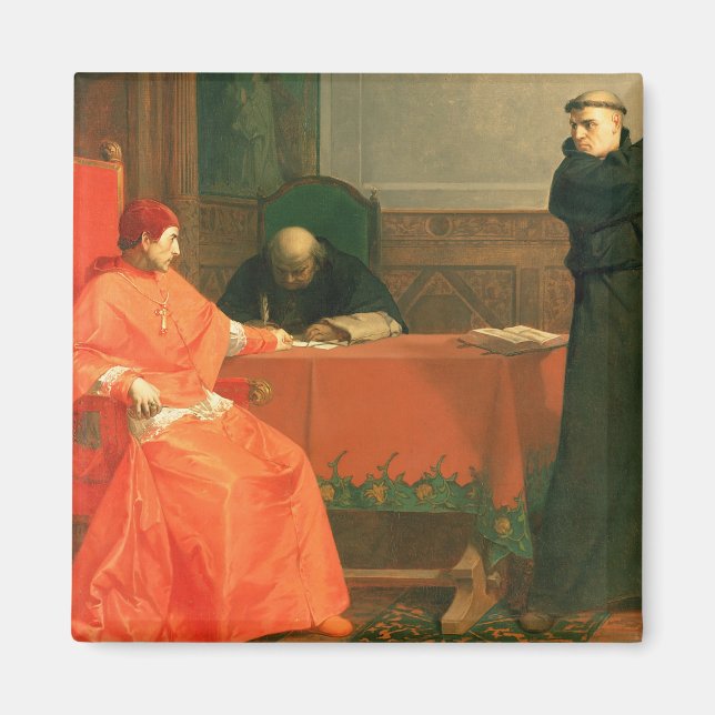 Imán Lutero frente al cardenal Cajetan (Frente)