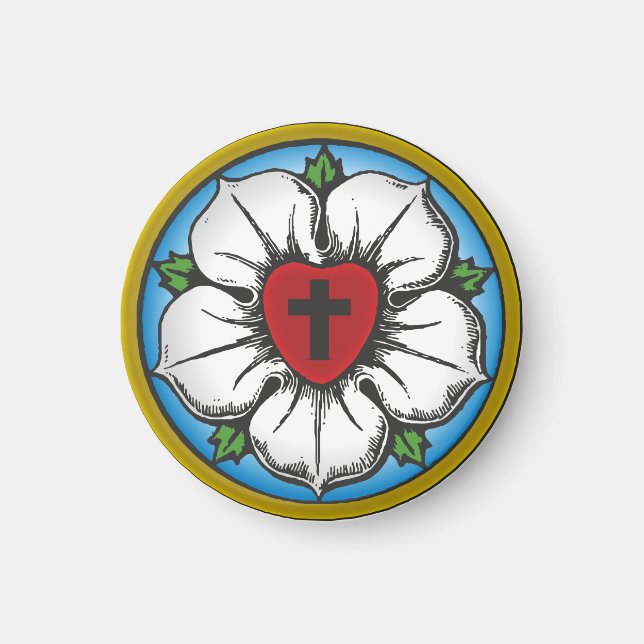 Imán Lutheran Rose (Frente)
