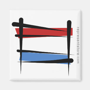 Imán Luxemburgo cepilla la bandera