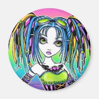 Imán "Luxie" Gótico cibernético arcoiris Hula Hoop Fae
