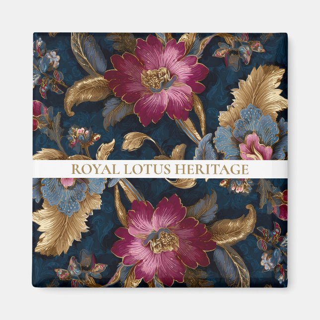 Imán Luxury Floral Vintage Royal (Frente)