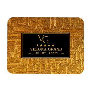 Imán Luxury Gold Foil Five Star Hotel Branding Elegant