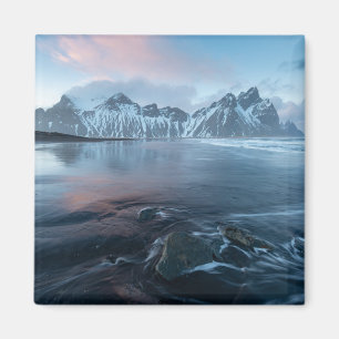 Imán Luz asombrosa en Islandia el Stokksnes,