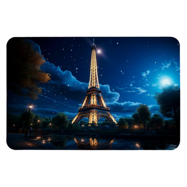 Imán Luz De La Luna En El Magnet De París (Horizontal)