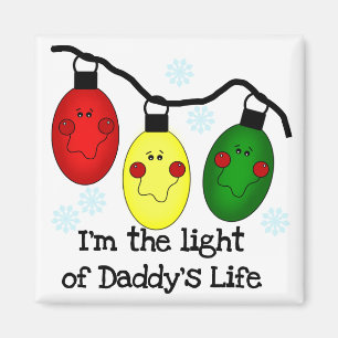 Imán Luz de los regalos y camisetas de Navidad de papá
