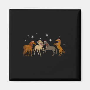 Imán Luz del árbol de navidad de los caballos de Santa 