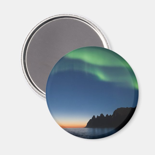 Imán Luz del Norte Noruega (Anverso/Reverso)