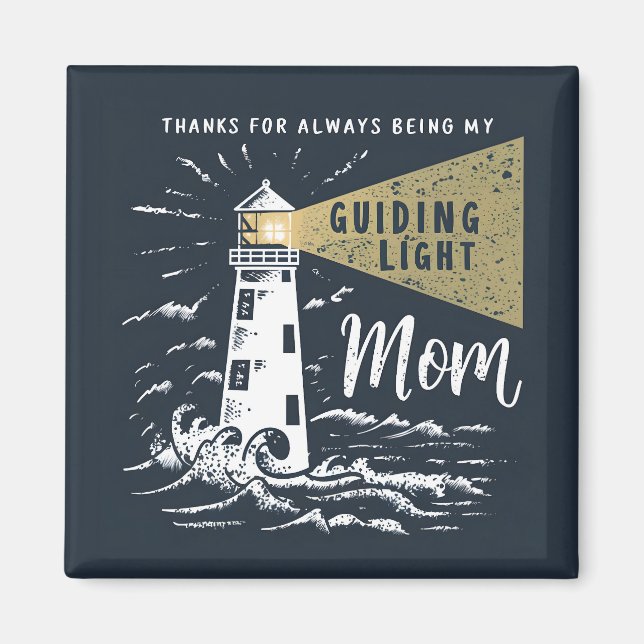 Imán Luz guía - Faro faro de Día de la Madre (Frente)