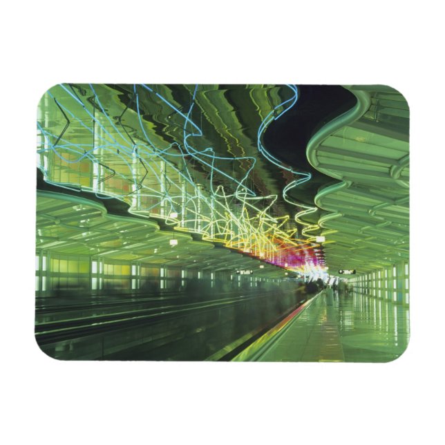 Imán Luz neón en el pasillo del aeropuerto de O'hare, (Horizontal)