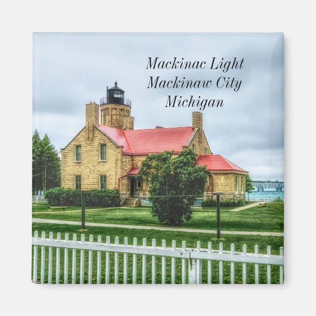 Imán Luz y puente de Mackinac (Frente)