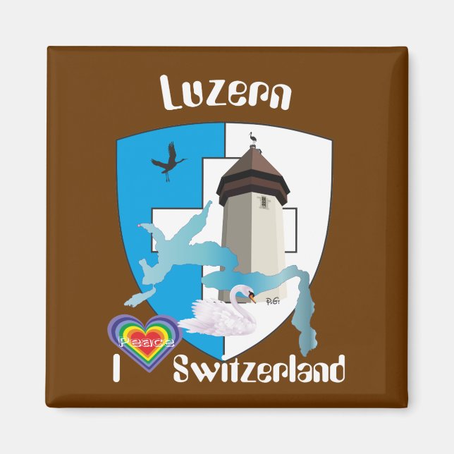 Imán Luzern Schweiz Magnet (Frente)