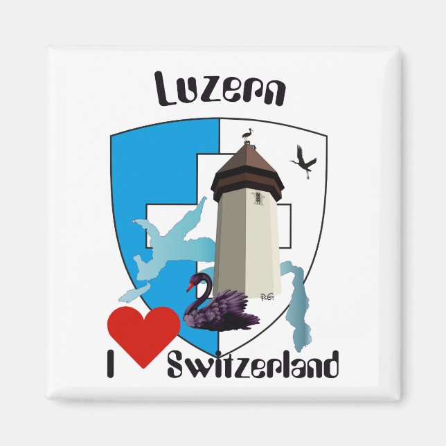 Imán Luzern Schweiz Magnet (Frente)