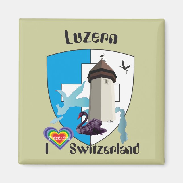Imán Luzern Schweiz Magnet (Frente)