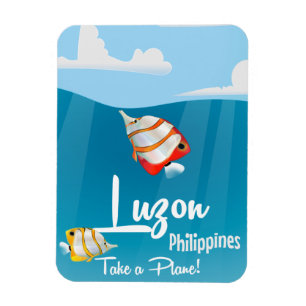 Imán Luzon, afiche de viaje del personalizado filipino
