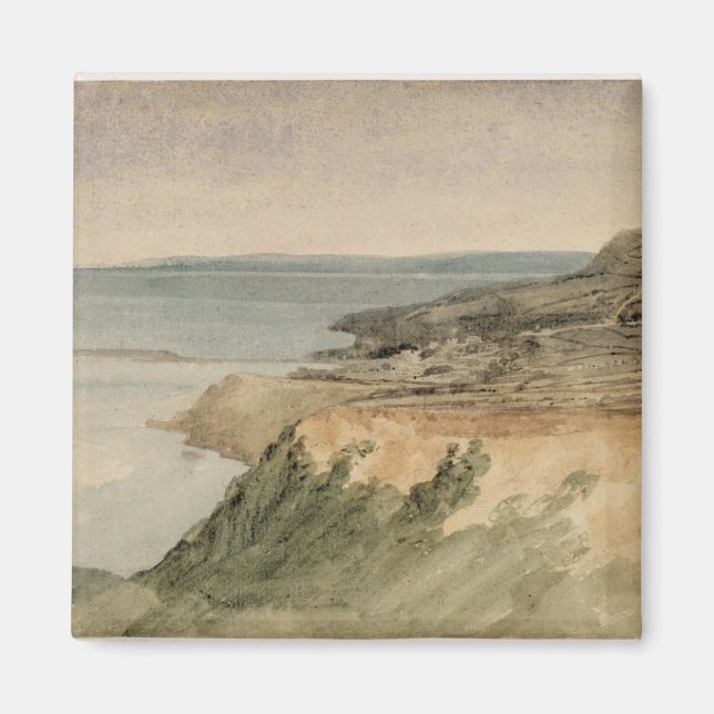 Imán Lyme Regis, Dorset, c.1797 (con lápiz sobre el tex (Frente)