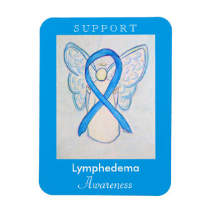 Imán Lymphedema Awareness Ribbon Angel Personalizado Ma