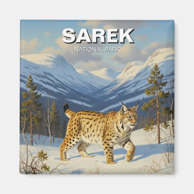 Imán Lynx en Sarek National Park Suecia Viajes (Frente)