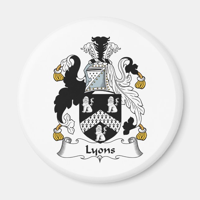 Imán Lyon Family Crest (Frente)