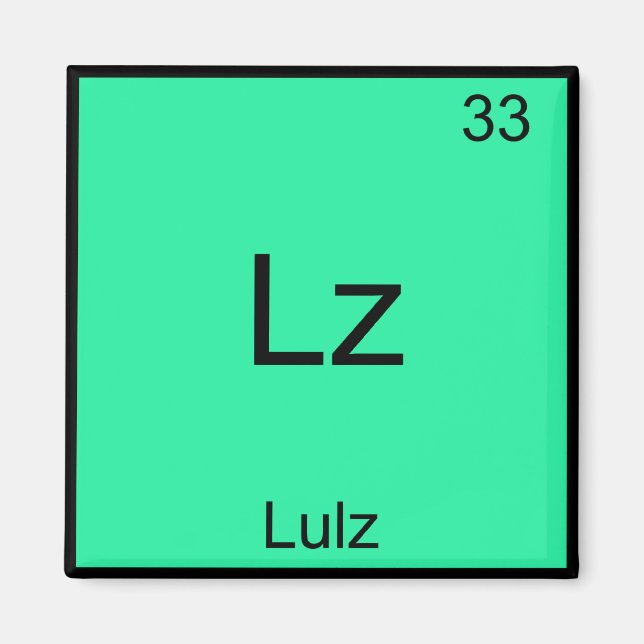 Imán Lz - Lulz Camiseta de Elemento de Química de Meme  (Frente)