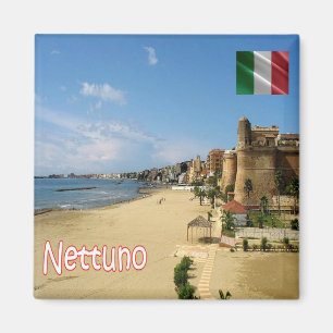 Imán LZO027 Costa NETTUNO, Lacio, Italia, Fridge