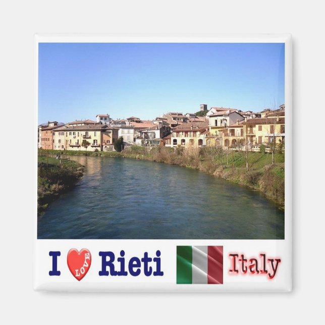 Imán LZO036 RIETI I Love, River Velino, Italia, Fridge (Frente)