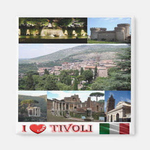 Imán LZO037 TIVOLI I Love, Lazio, Italia, Fridge