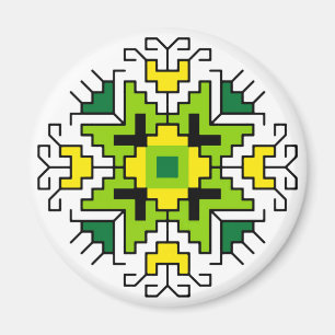 Imán M0014 Magnet Búlgaro motif shevitsa verde
