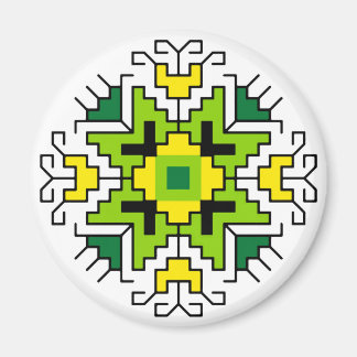 Imán M0014 Magnet Búlgaro motif shevitsa verde