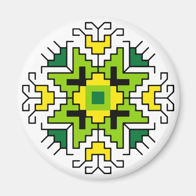 Imán M0014 Magnet Búlgaro motif shevitsa verde (Frente)