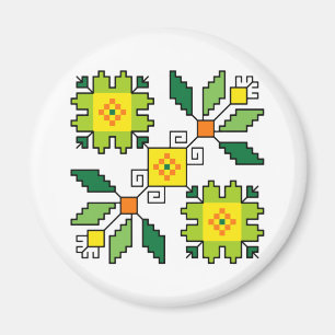 Imán M0024 Magnet Búlgaro motif shevitsa verde