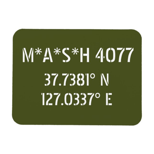 Imán M*A*S*H 4077 Longitud de la latitud (Horizontal)