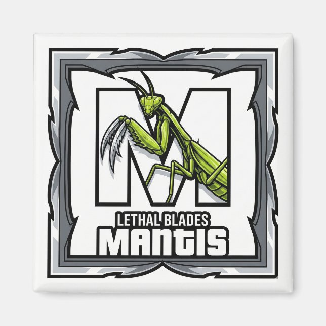 Imán M es para Mantis – Aprendizaje del alfabeto al est (Frente)