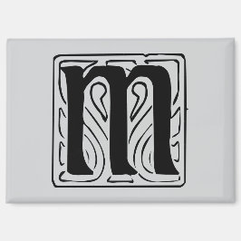 Imán M Monogramm schwarz