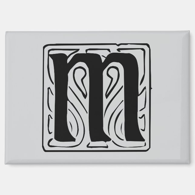 Imán M Monogramm schwarz (Anverso)