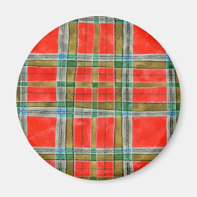 Imán MAC BAIN TARTAN Round Magnet (Frente)
