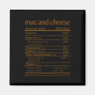 Imán Mac Y Queso Costume Divertidos Hechos De Nutrición