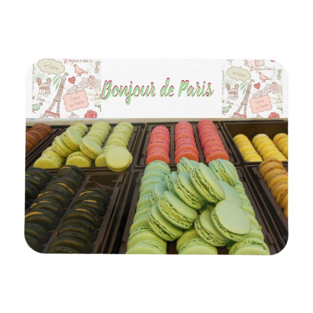 Imán Macaron francés de París (Horizontal)