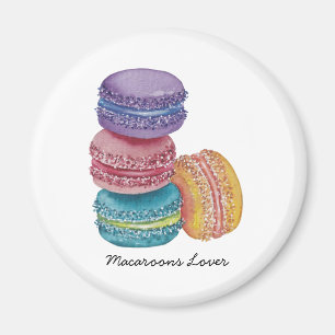 Imán Macarones De Arcoiris Cuidados En Acuarela