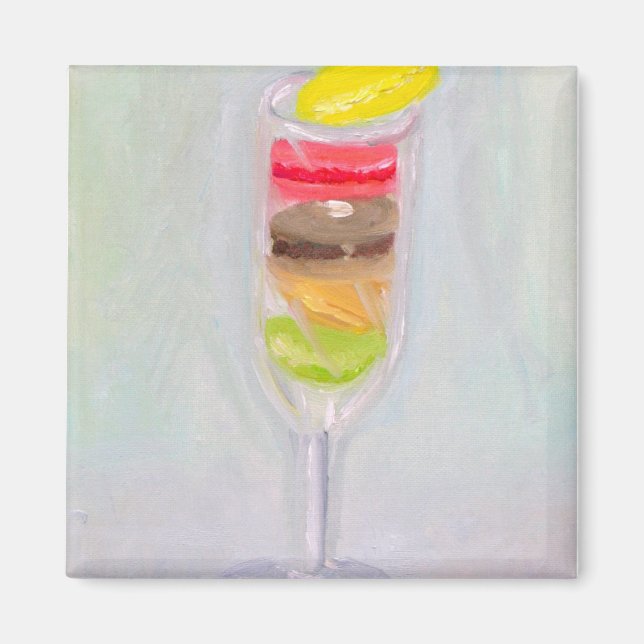 Imán "Macarons de champagne" (Frente)