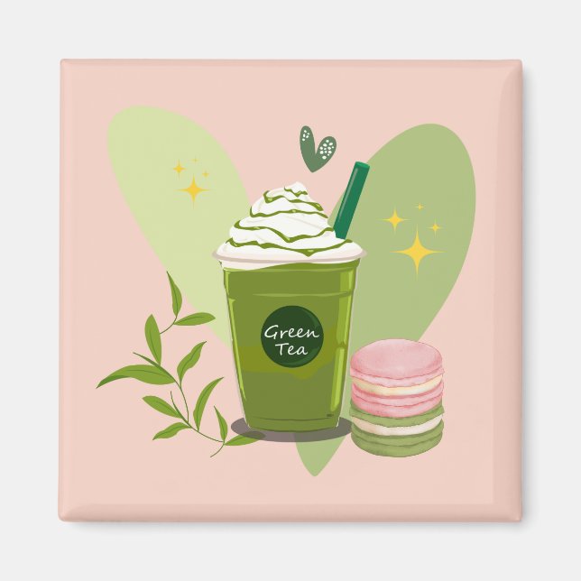 Imán Macarons de Matcha Latte (Frente)