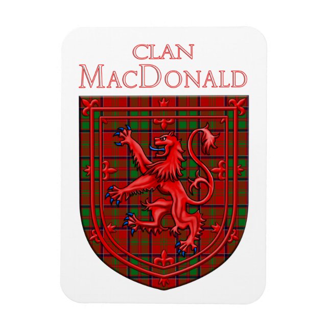 Imán MacDonald de Glencoe Tartan Scottish Plaid (Vertical)