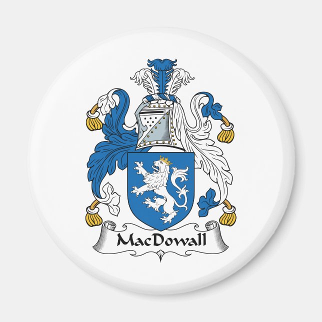Imán MacDowall Family Crest (Frente)