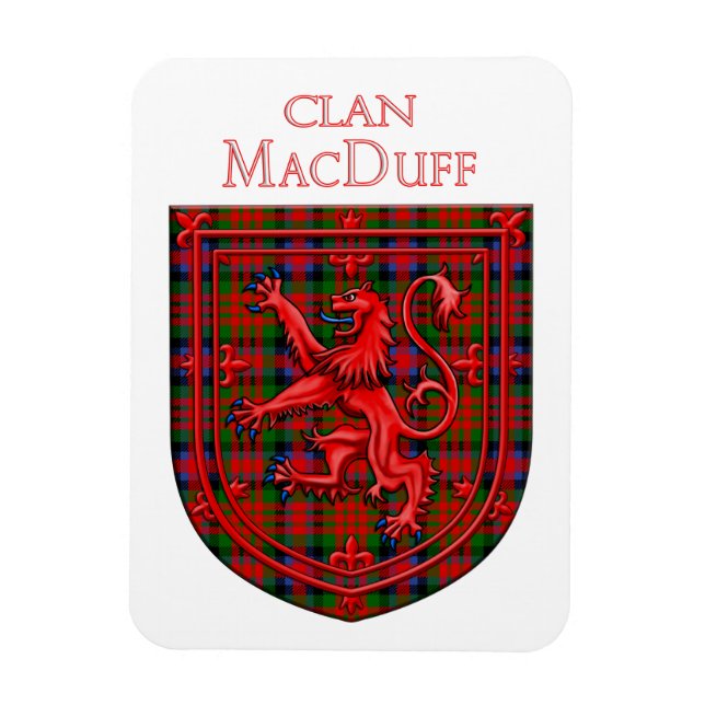 Imán MacDuff Tartan Scottish Plaid Lion Rampant (Vertical)