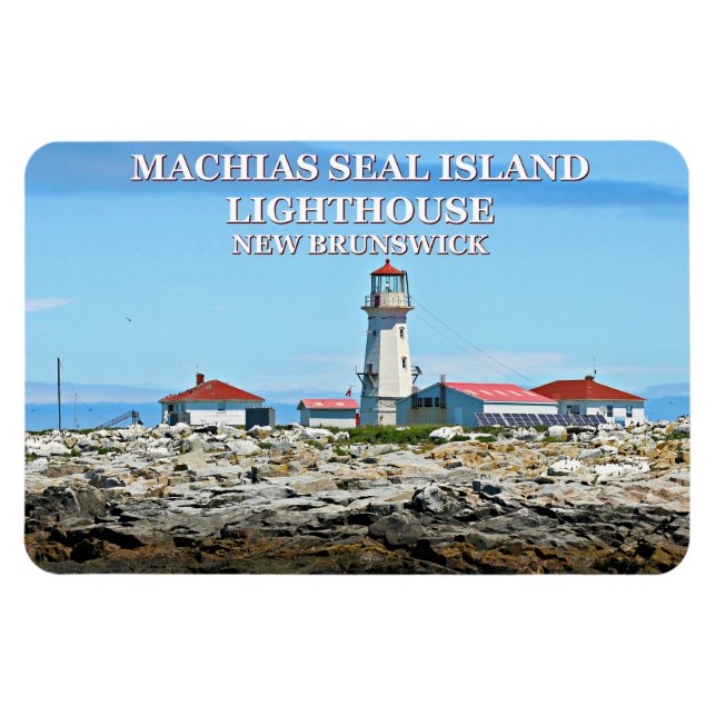 Imán Machias Seal Island Faro Flexi Magnet (Horizontal)