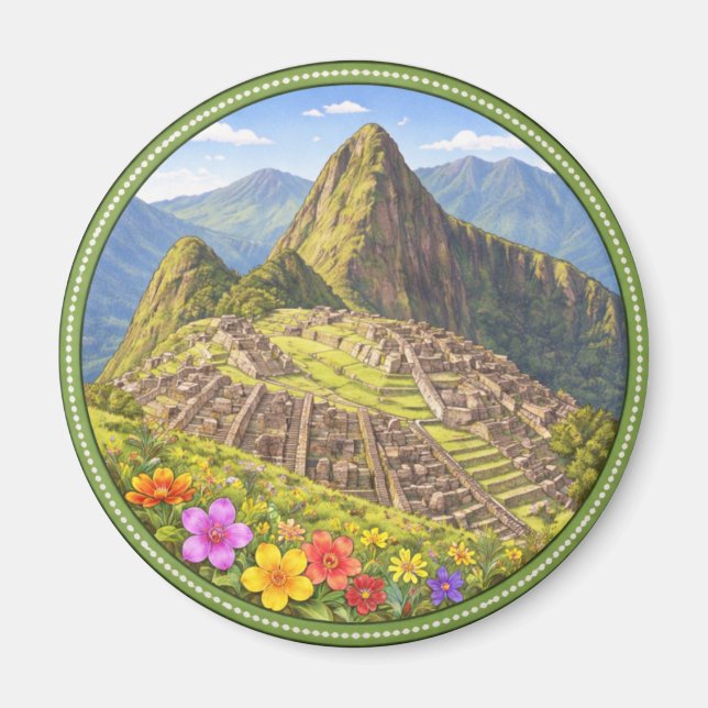 Imán Machu Picchu de Perú (Frente)