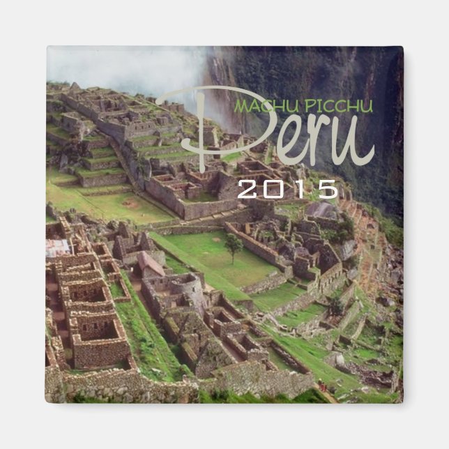 Imán MACHU PICCHU Perú Año de cambio de recuerdo (Frente)