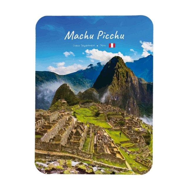 Imán Machu Picchu, Perú - Ruinas de la Ciudadela Inca R (Vertical)